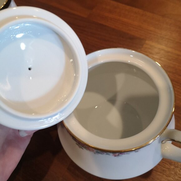 Noritake Legendary Belle Empress Sugar Bowl With Lid And Creamer Milk Jug Mint - Picture 6 of 15